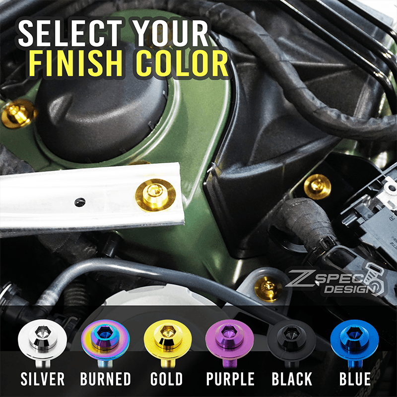 ZSPEC Stage-3 Dress Up Bolts® Hardware Kit, Nissan 300zx Z32, Titanium