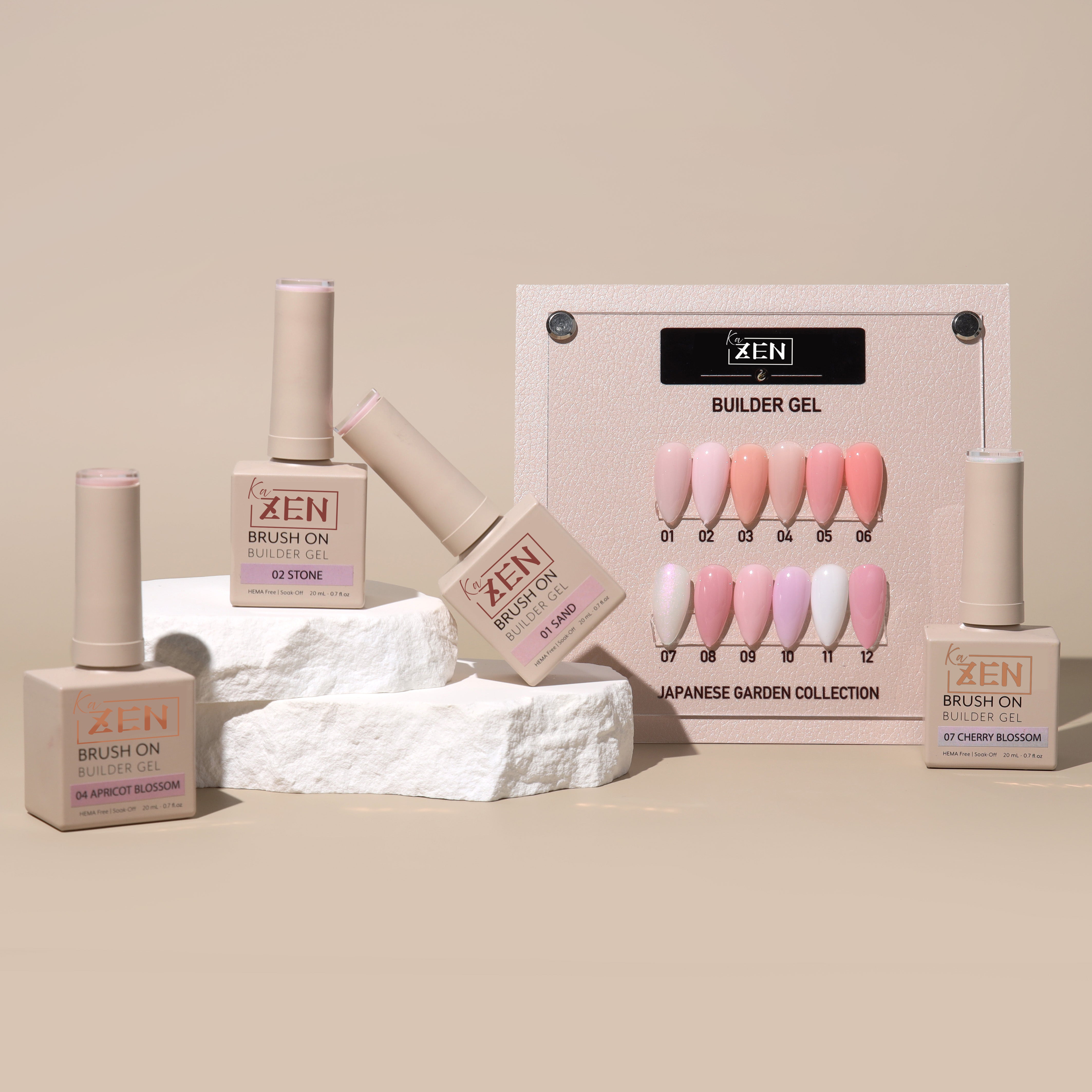 KaZEN | Brush-on Builder Gel - 12 Colors – Nailsjobs by Zurno