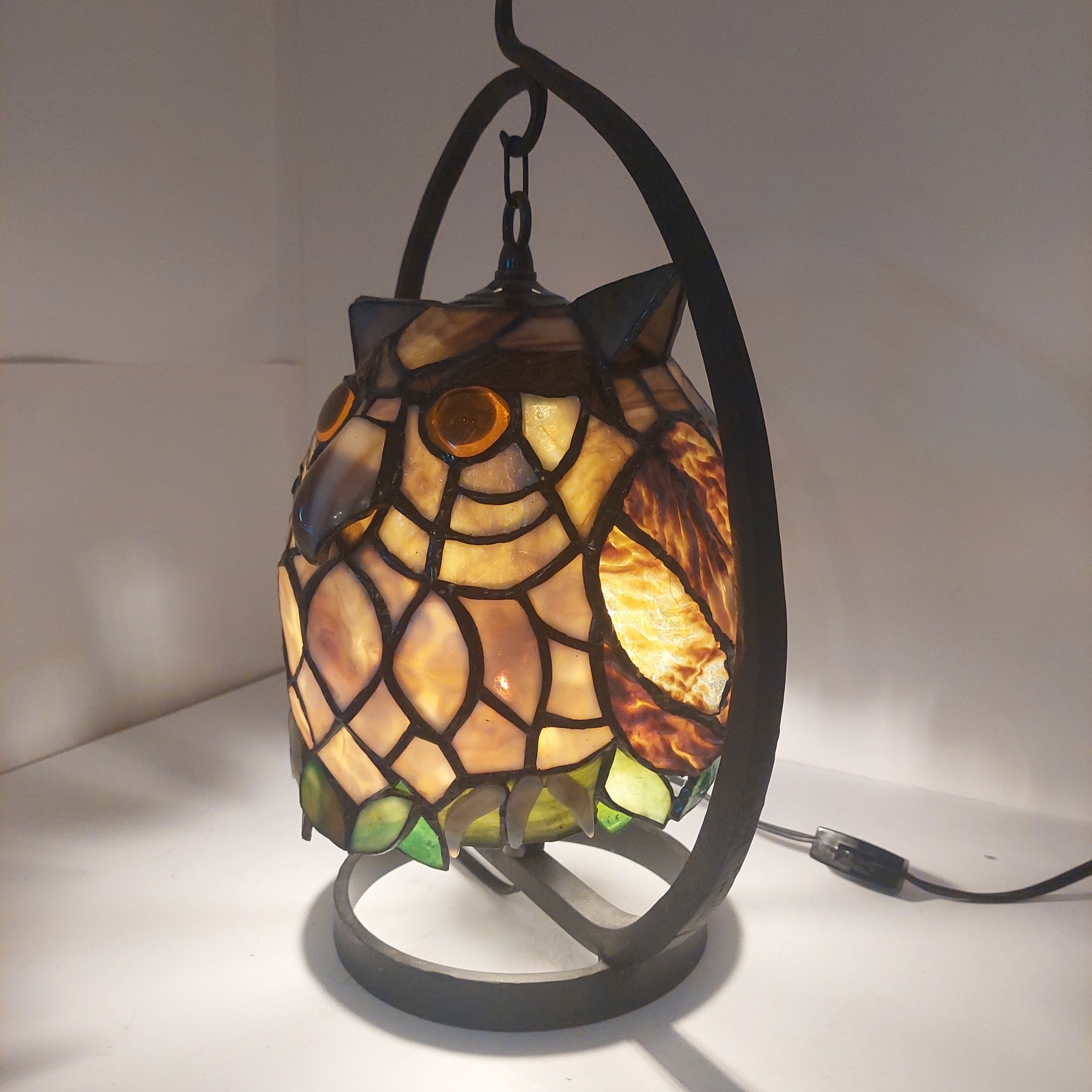 ステンドグラス ふくろうランプ | アーティストショップA&MO2