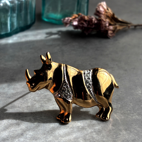 英国ヴィンテージサイのブローチ＊クリスタル|アクトンアンティークス