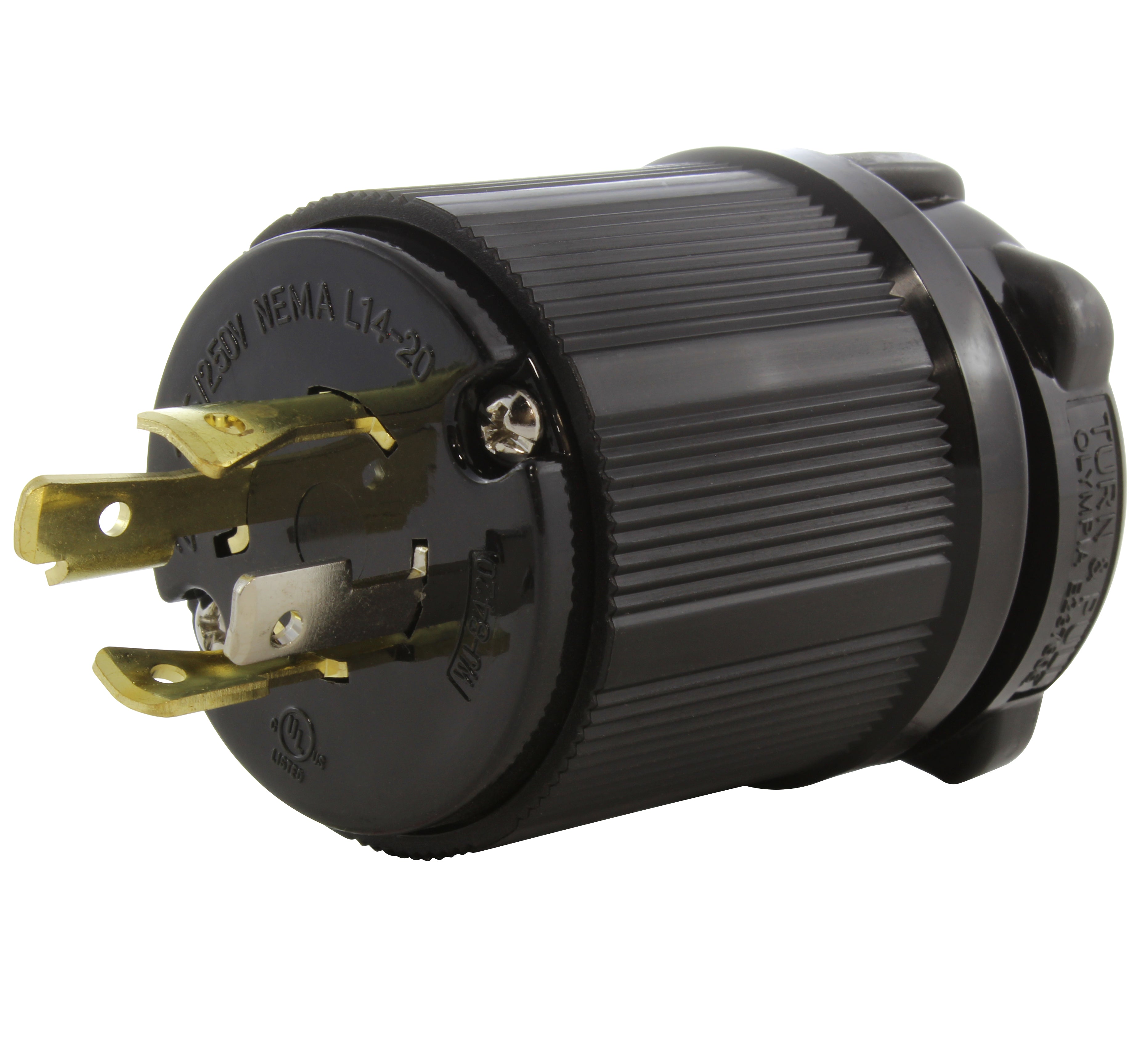 AC WORKS® NEMA L14-20P 20A 125/250V 4-Prong Assembly Locking Male