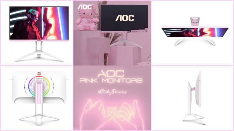 インテリアを彩るホワイト&ピンクのかわいいゲーミングモニター | アボログ