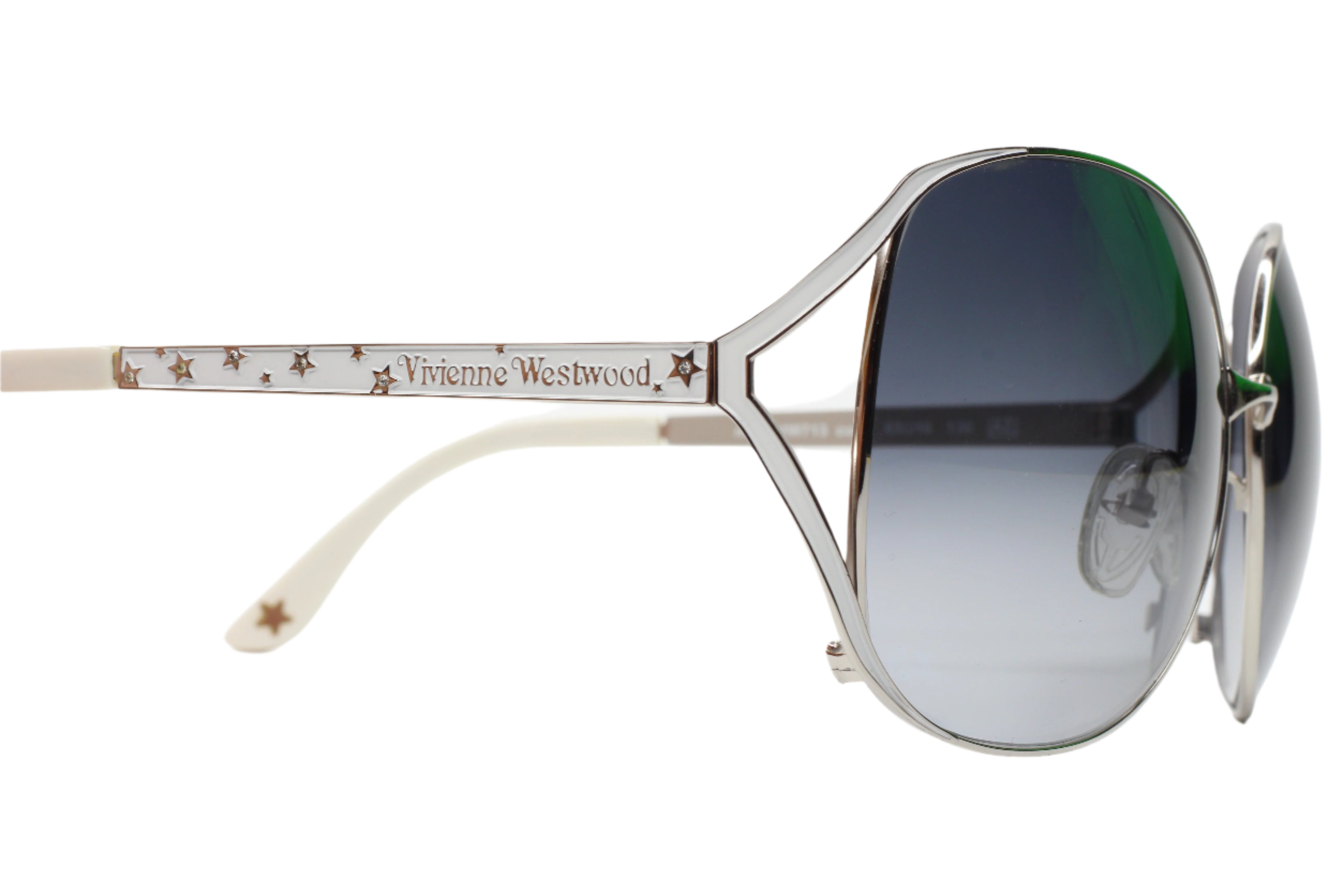 Vivienne Westwood VW713 02 Silver Designer White Luxury Sunglasses