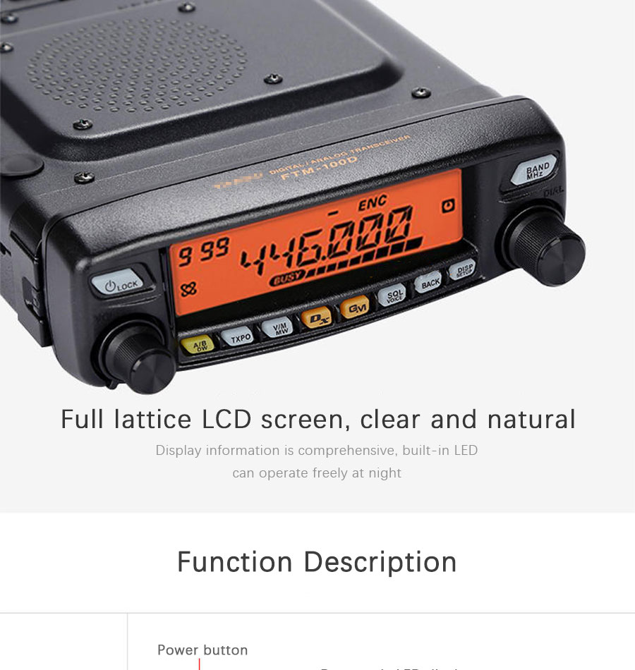 YAESU FTM-100DR Dual Band Digital Mobile Radio 50W 2 m/70 cm C4FM