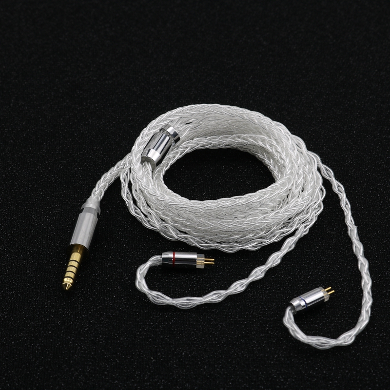 XINHS G18 8 Core Pure Silver Earphone Upgrade Cable Balanced Wire
