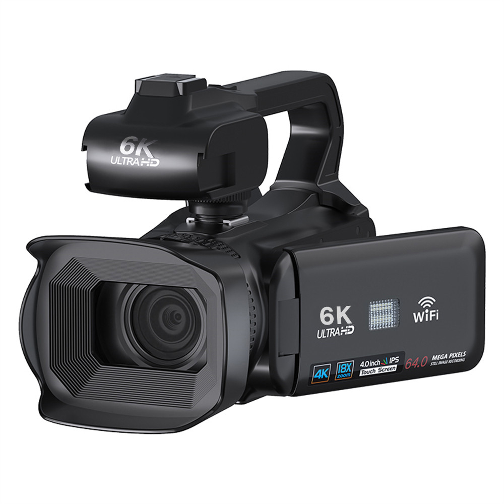 4K 60FPS Professional Camcorder for Photography 64MP WiFi