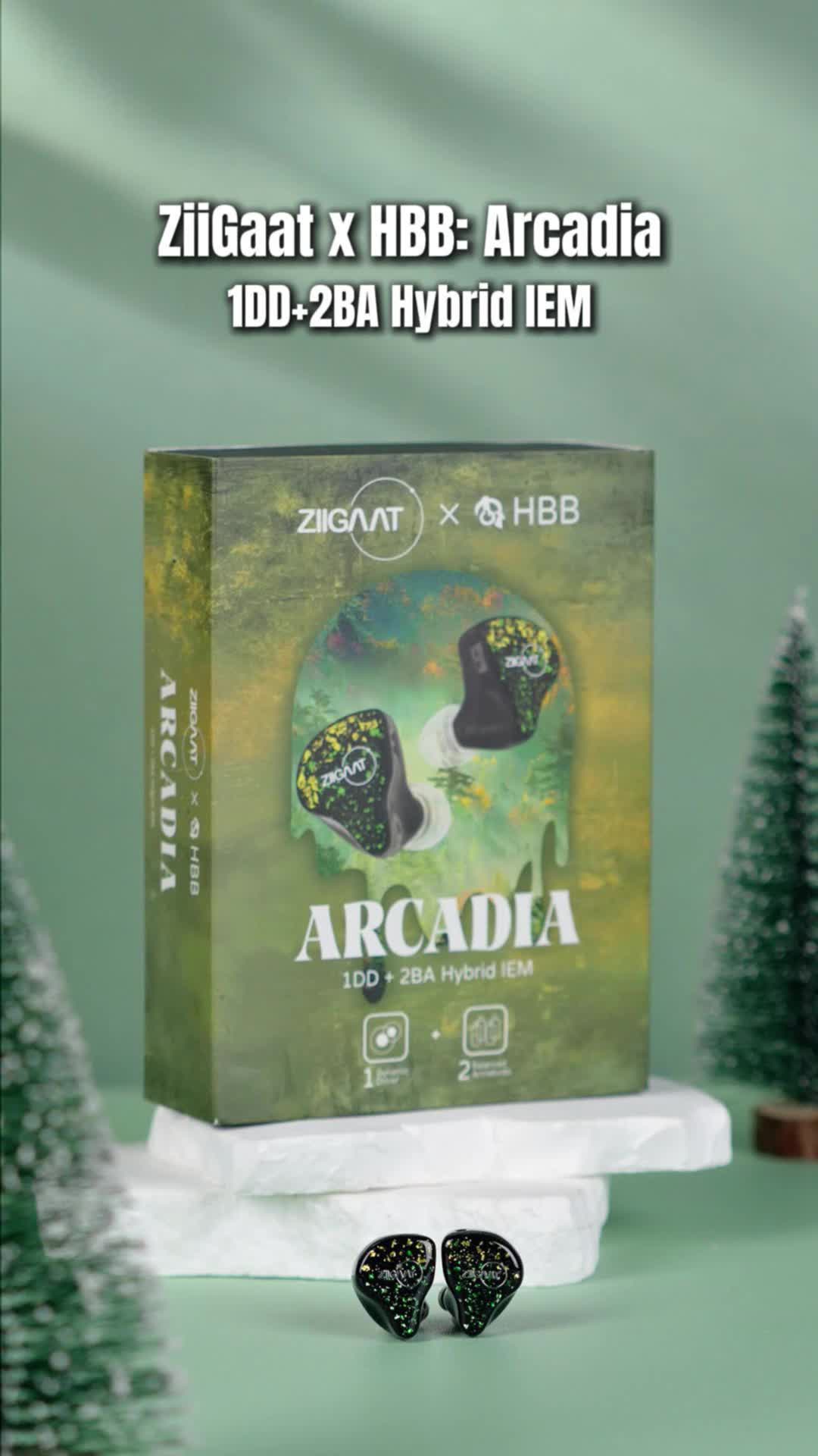 Linsoul ZiiGaat x HBB Arcadia 1DD+2BA Drivers Hybrid IEM Hifi