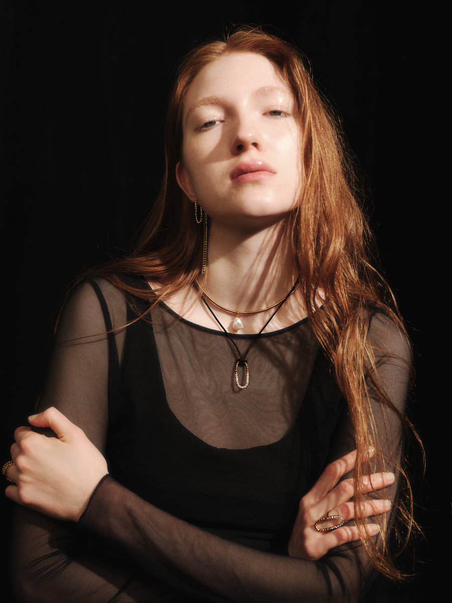 ADER.bijoux（アデルビジュー）｜CUTSTEEL sparkle choker and pendant