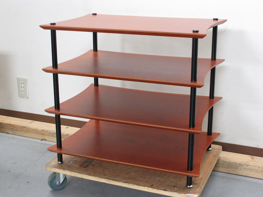 クアドラスパイアオーディオラック 4段 ダークブラウン