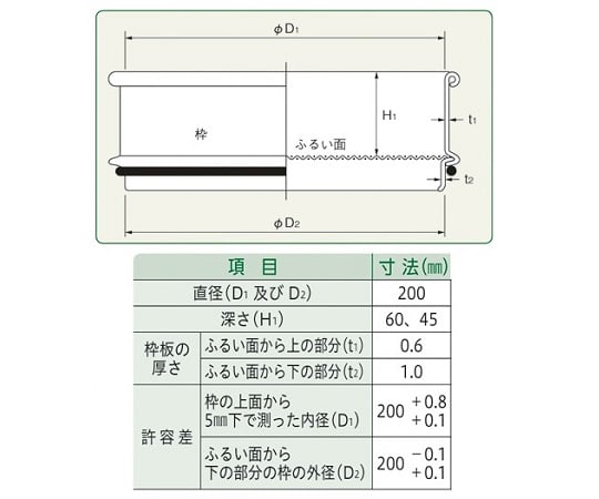 6-582-02 SUS試験用ふるい φ200×60 目開き4.75mm JTS-200-60-20 【AXEL