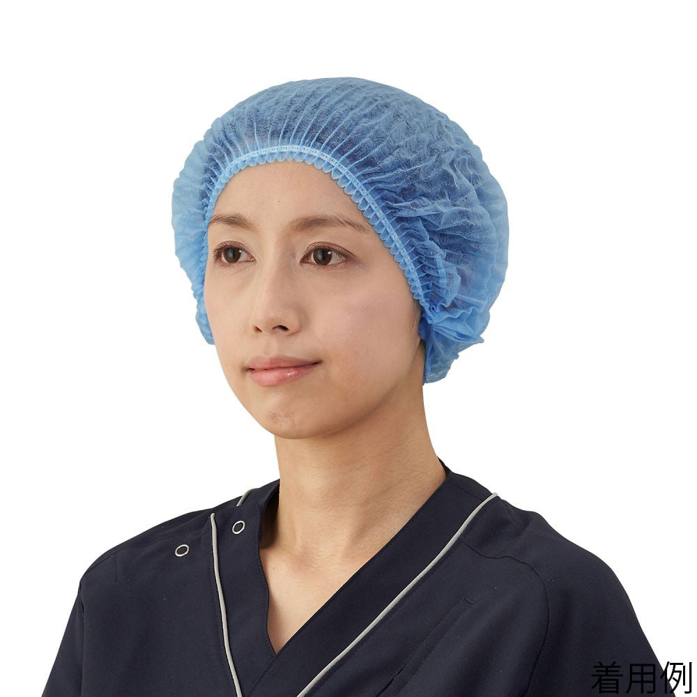 64-4286-67 サージキャップ ジャバラタイプ ブルー 1箱（100枚入