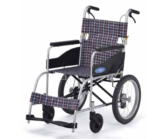 67-8079-86 アルミ製車いす 介助用 40cm QAPマーク NEO-2 【AXEL