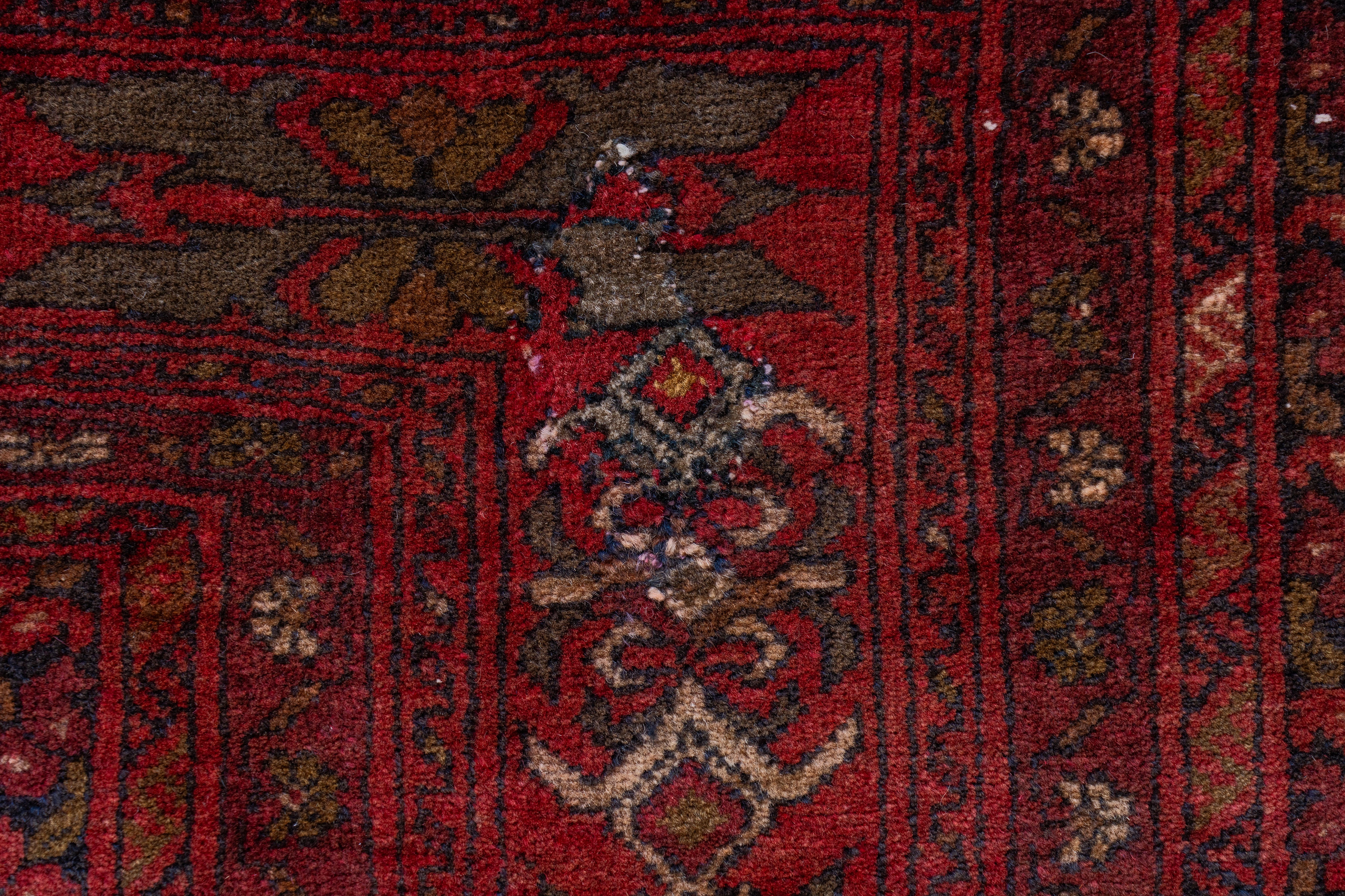 アフガニスタン産 1980年代 トルクメンラグ】トライバルラグ-手織り