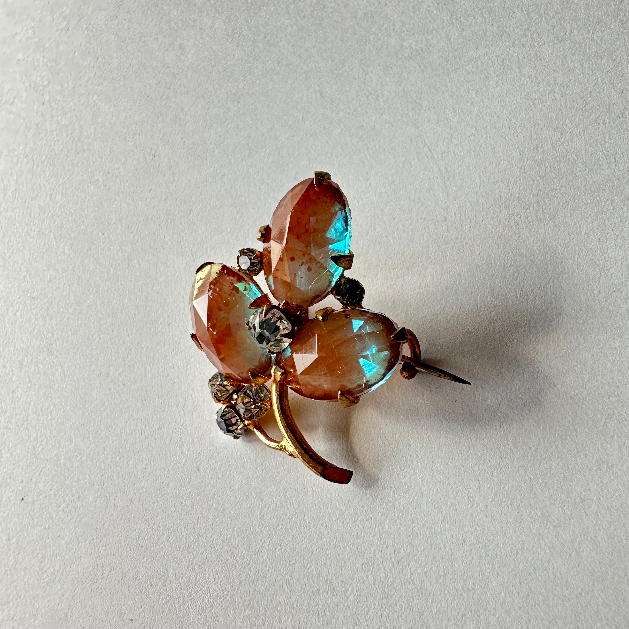 サフィレット＆クリアグラス ブローチ – Amelie Antique