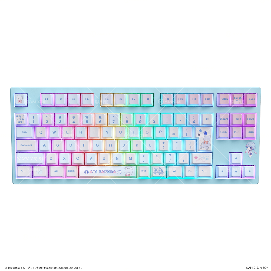 碧依さくら × AMICIS ゲーミングキーボード 80HE 日本語配列
