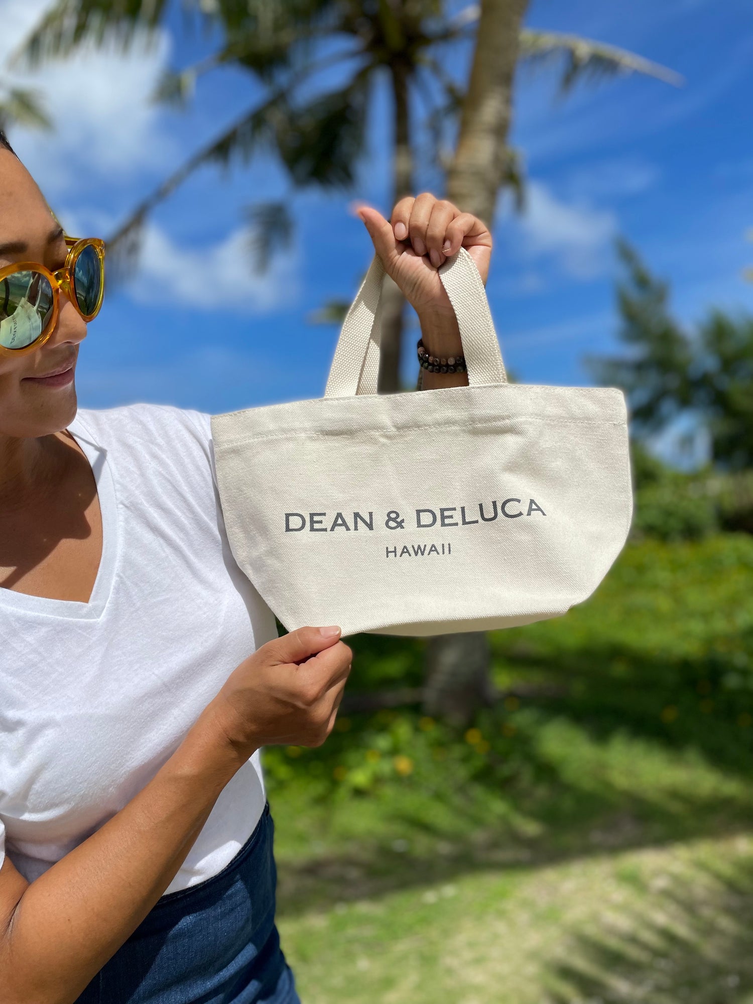 DEAN ＆DELUCA トートバッグ ハワイ限定 数量限定 ナチュラル S