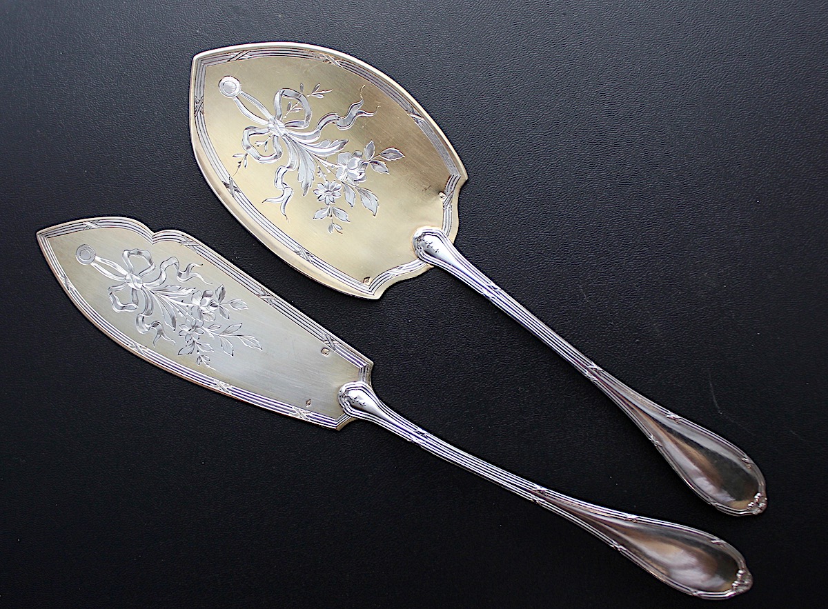 Sold：フレンチシルバー、リボンのアイスクリームサーバー | アリス