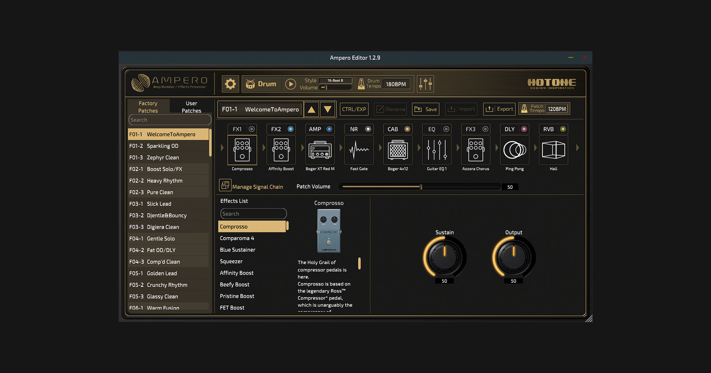 HOTONE | AMPERO ONE | マルチ・エフェクター | 製品情報