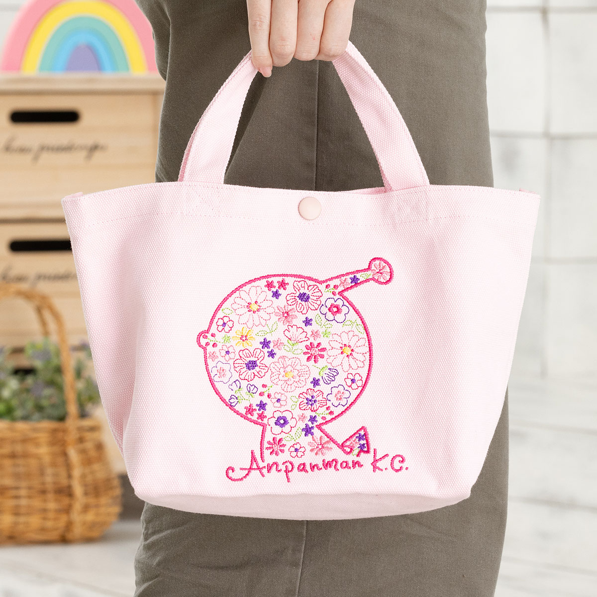 お花モチーフシルエット刺繍トート｜アイテム｜アンパンマンキッズ