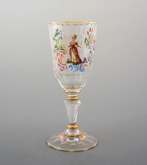 ロブマイヤー「エナメル彩ワイングラス」《アンティックかとう》