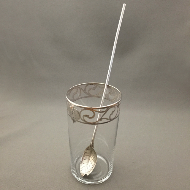 ティファニー「葉っぱのマドラースプーン 長さ21.5cm」《アンティック