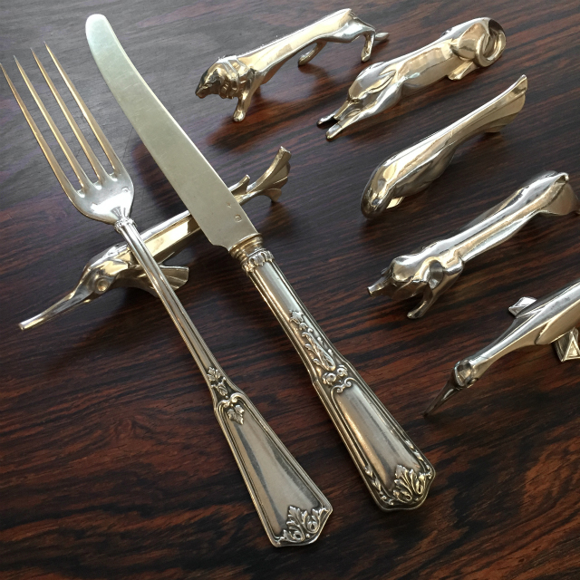 クリストフル・ガリア「Christofle社 ナイフレスト 6点セット B