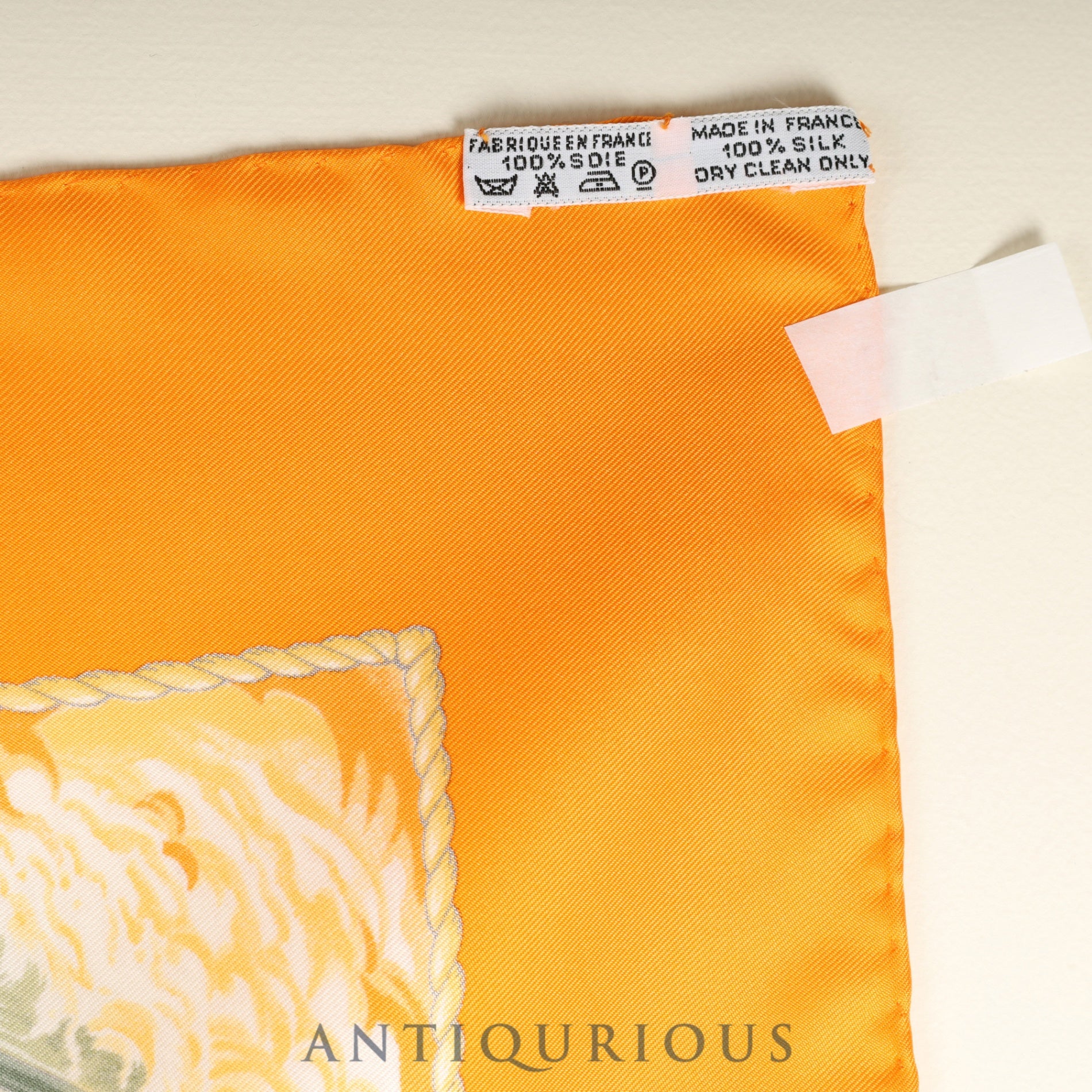 エルメス スカーフ カレ90 VIVE LE VENT 風よ吹け 箱（変色） SILK100