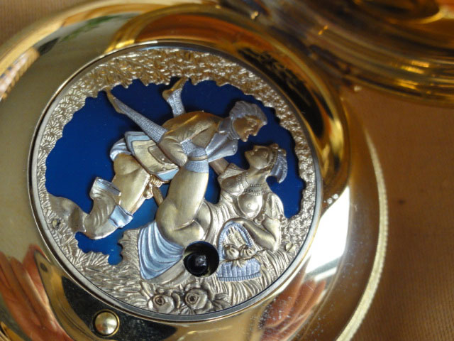 アンティーク】REUGE スイス製 からくり ピエロ オルゴール カギ付