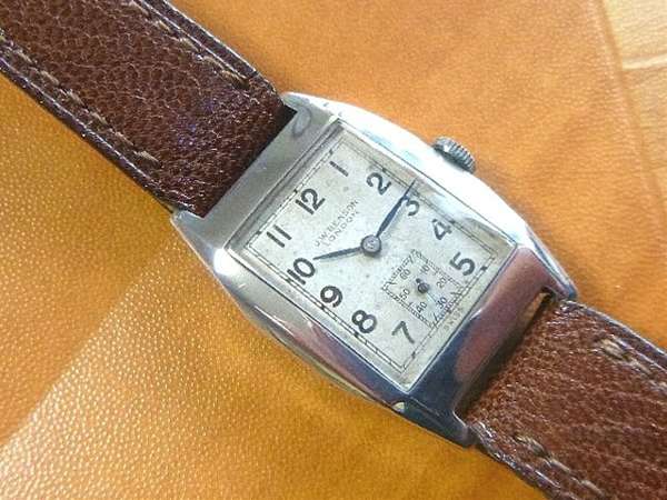 ベンソン J.W Benson 銀無垢 角型 スモールセコンド 英国王室御用達