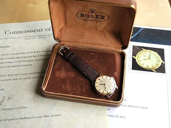 ロレックス 14金無垢 1959年 BOX付 希少 ニアミント メンズ | アン