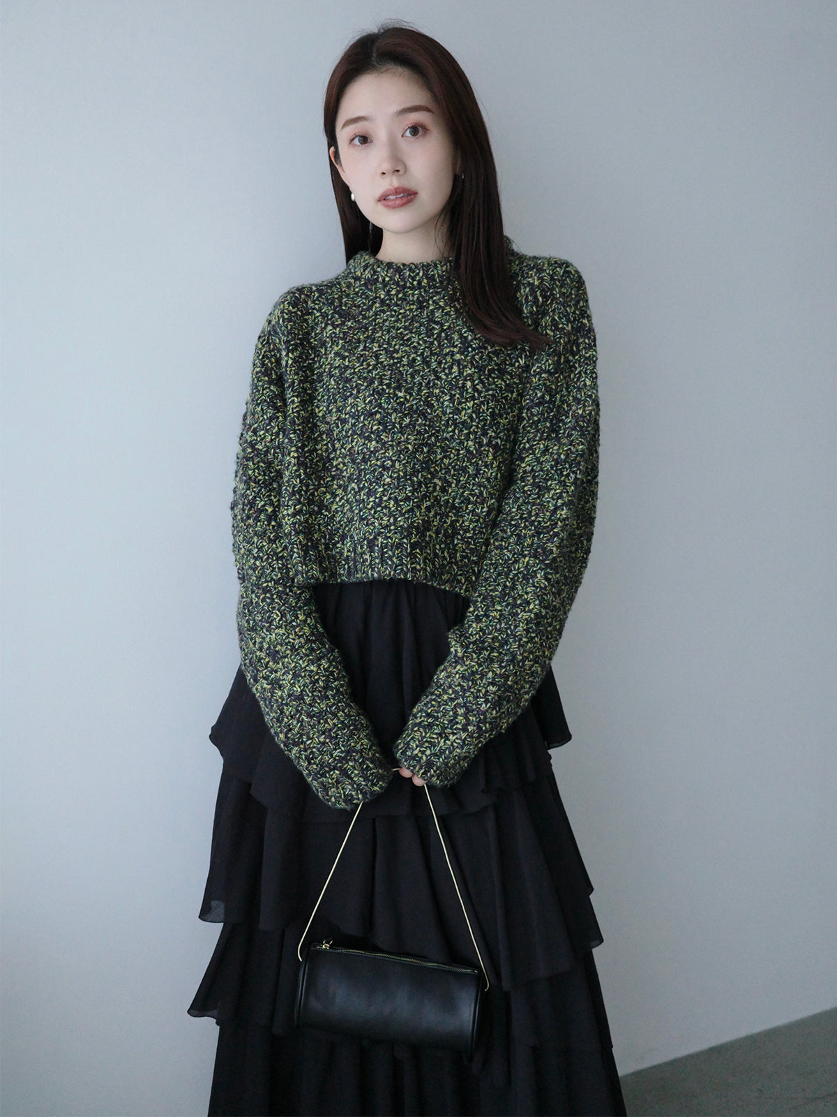 ミックスヤーンニットトップス