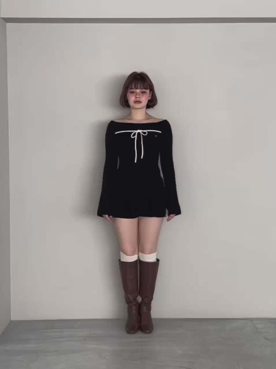 ANDMARY】Milky frill mini dress