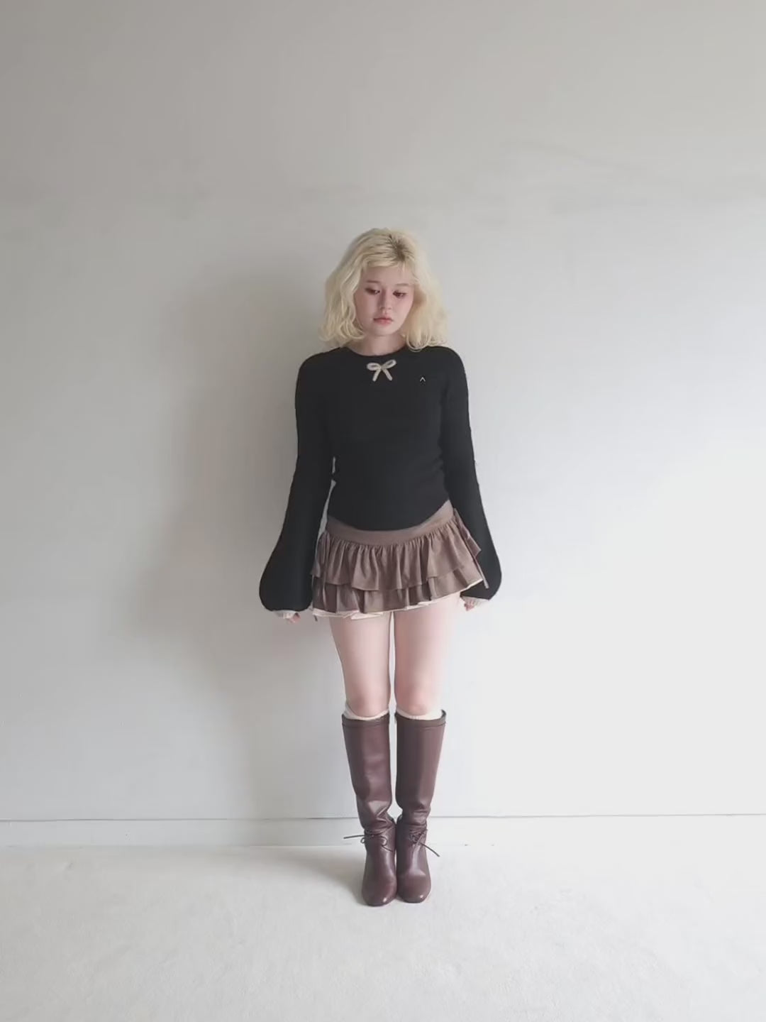 ANDMARY】Baby ribbon knit tops