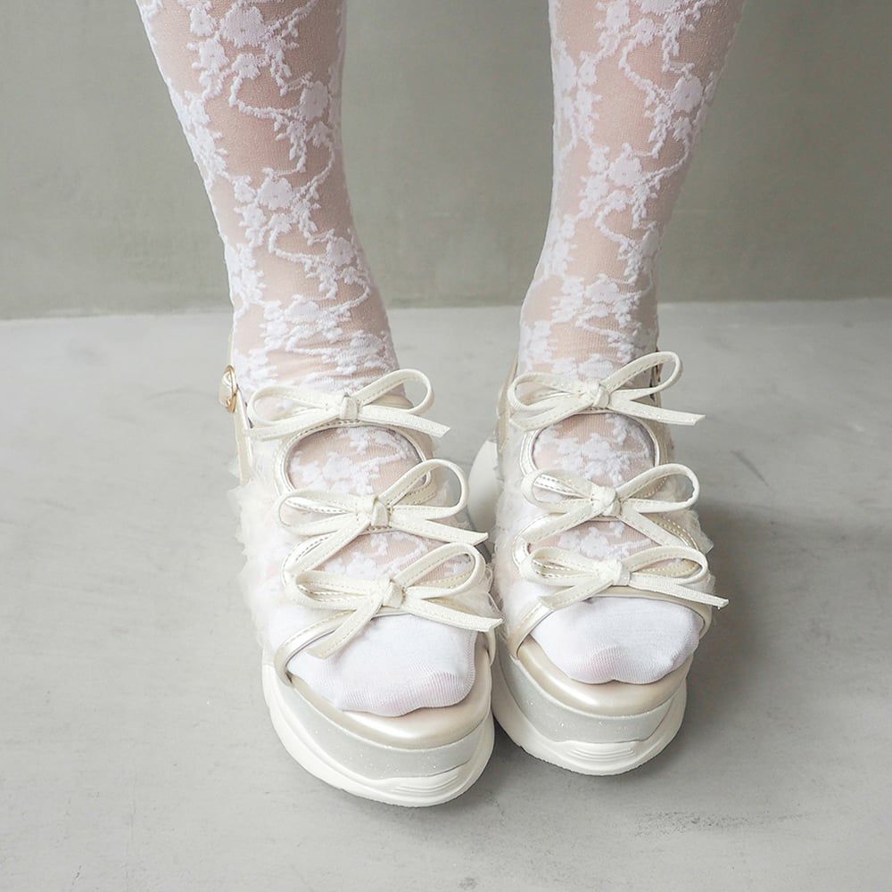 厚底グリッターリボンサンダル（BY_8990007） | あしながおじさん