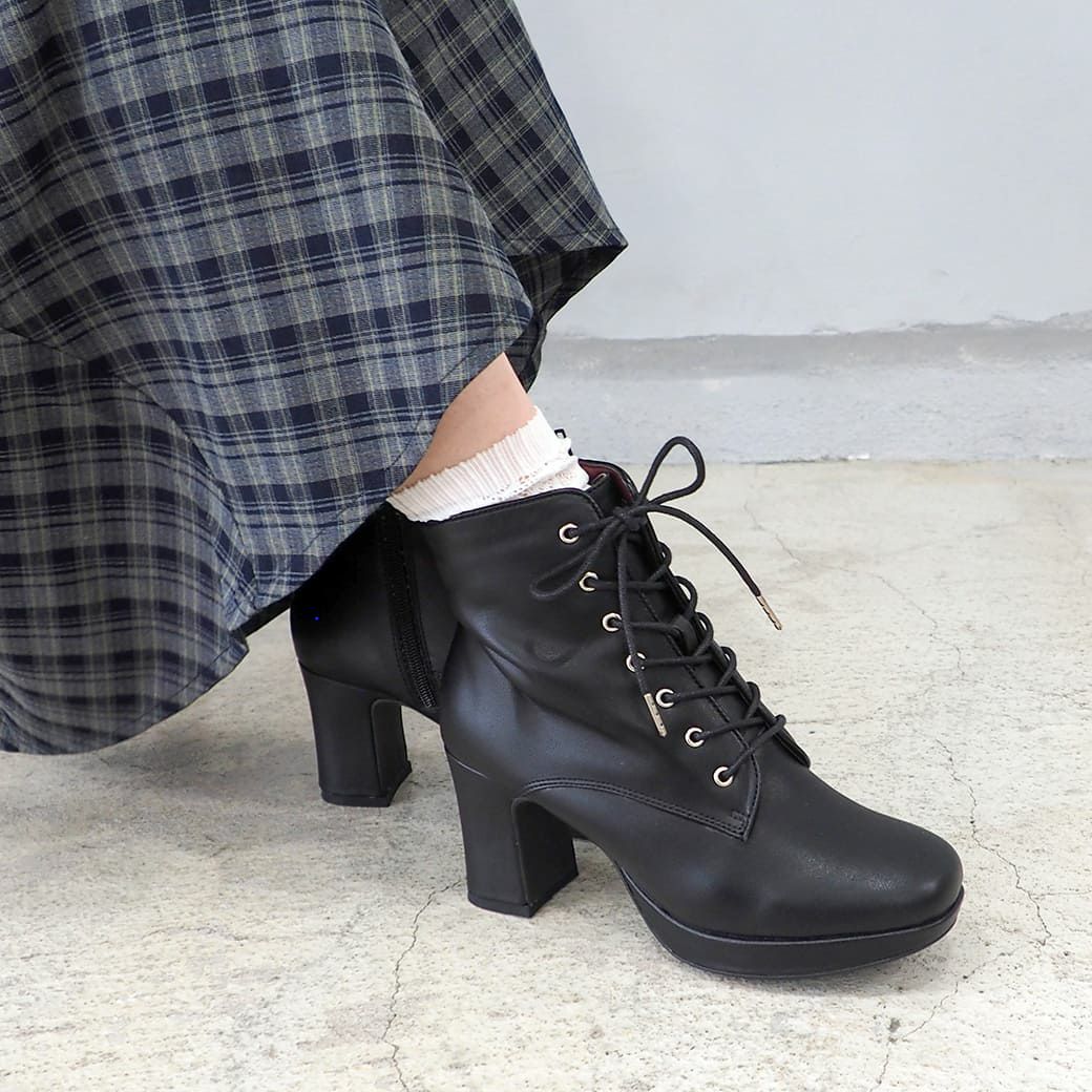厚底レースアップブーツ（BY_8700153） | あしながおじさん / cavacava