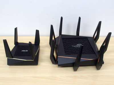 小さいのに速くて安い「Wi-Fi 6×トライバンド」、ASUS「RT-AX92U」を