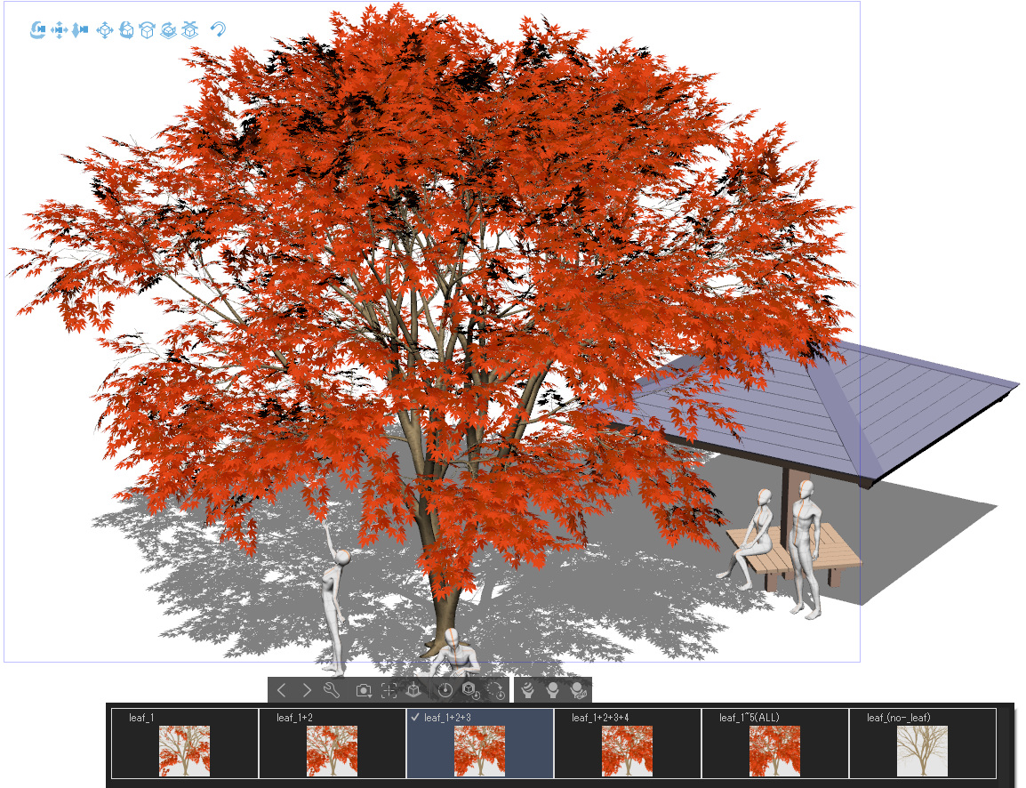 3D】木 紅葉v3.50 ＆東屋v1.00 - CLIP STUDIO ASSETS