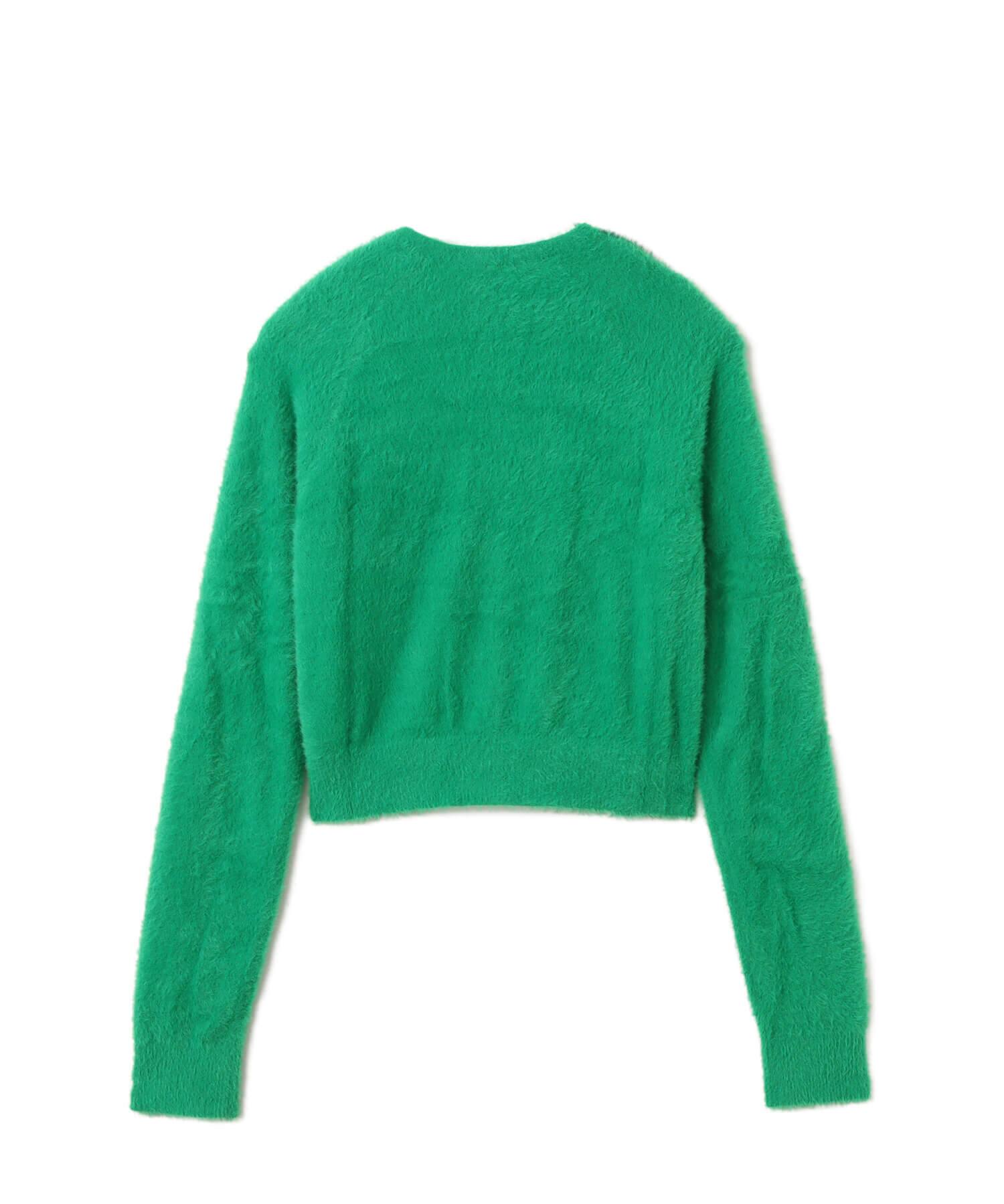 adidas FLUFFY KNITTED CARDIGAN グリーン（アディダス フラフィー