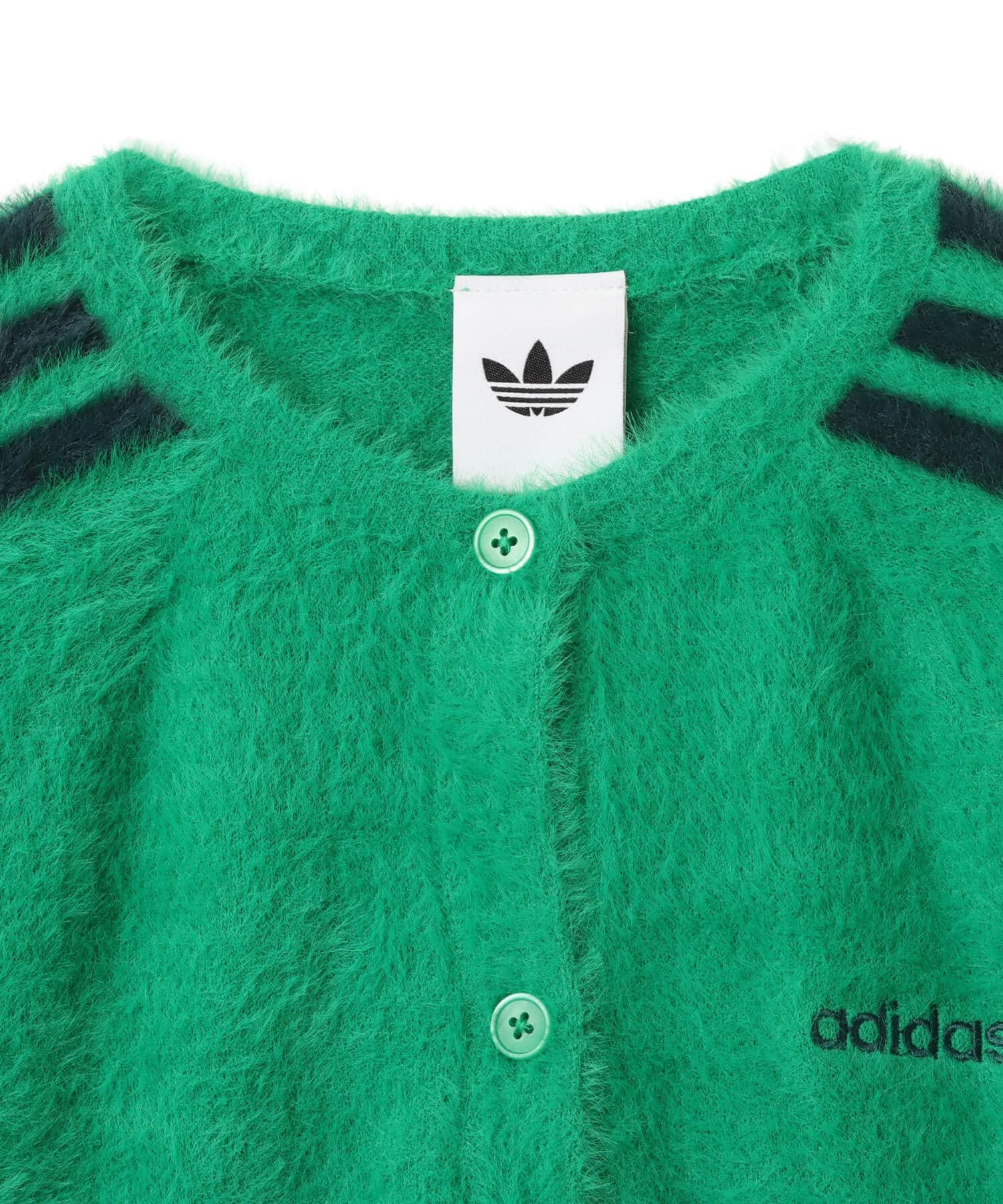 adidas FLUFFY KNITTED CARDIGAN グリーン（アディダス フラフィー