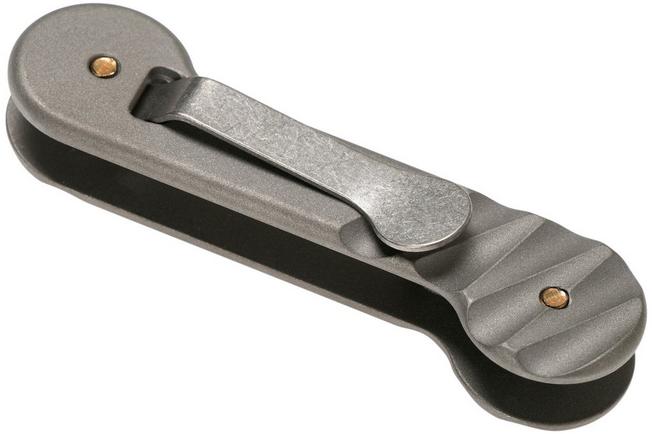 KeyBar Carved Sandblasted Titanium key organiser | Advantageously