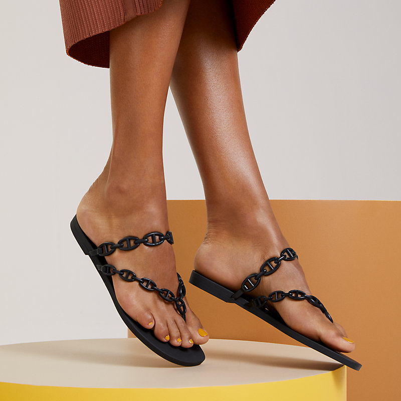 Island sandal - Black | Hermès USA
