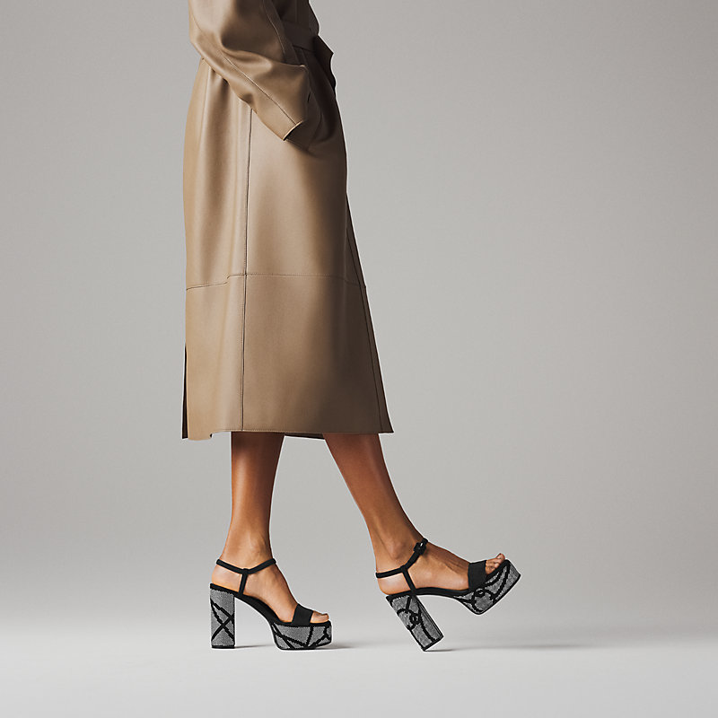 Lightning 70 sandal - Black | Hermès USA