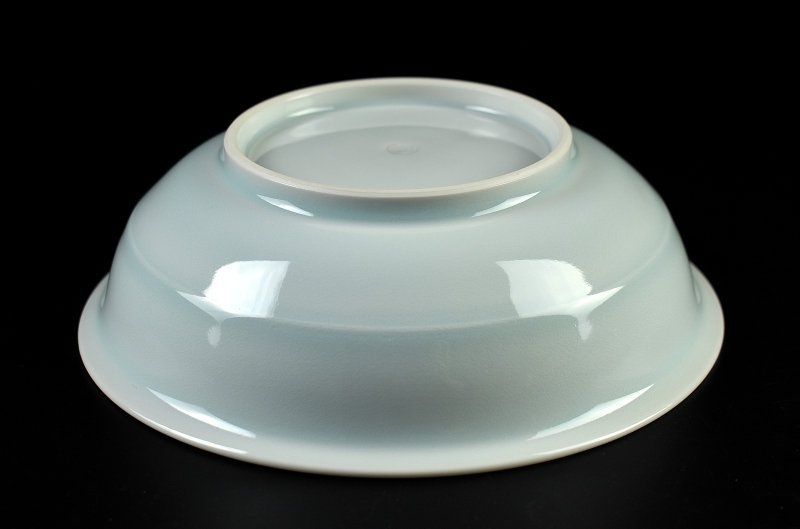 み*ん様 快山窯 塚本快示 青白磁 華鳥兎文高台鉢 人間国宝 共箱 未使用