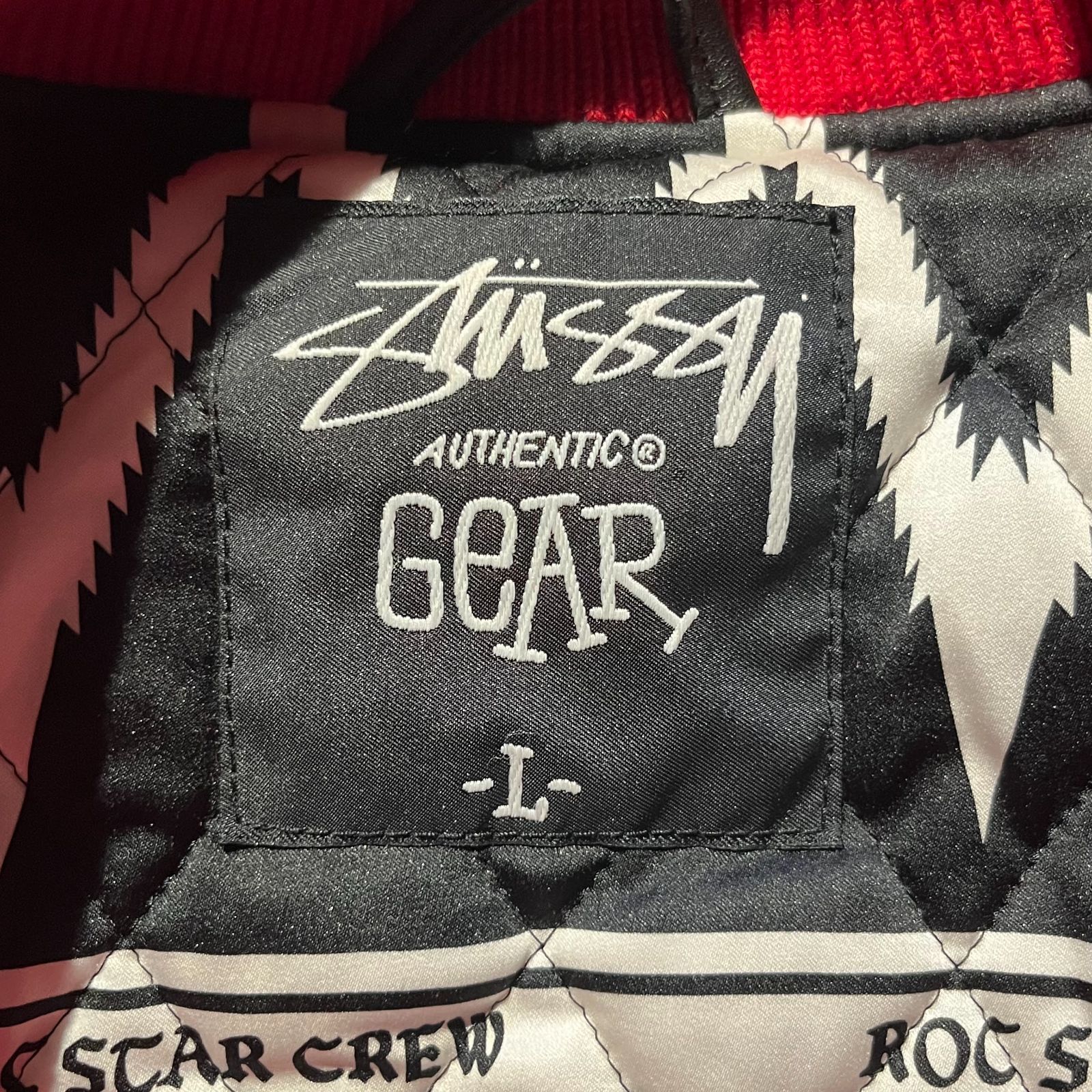 STUSSY × ROC STAR Varsity Jacket L ステューシー ロックスター バー
