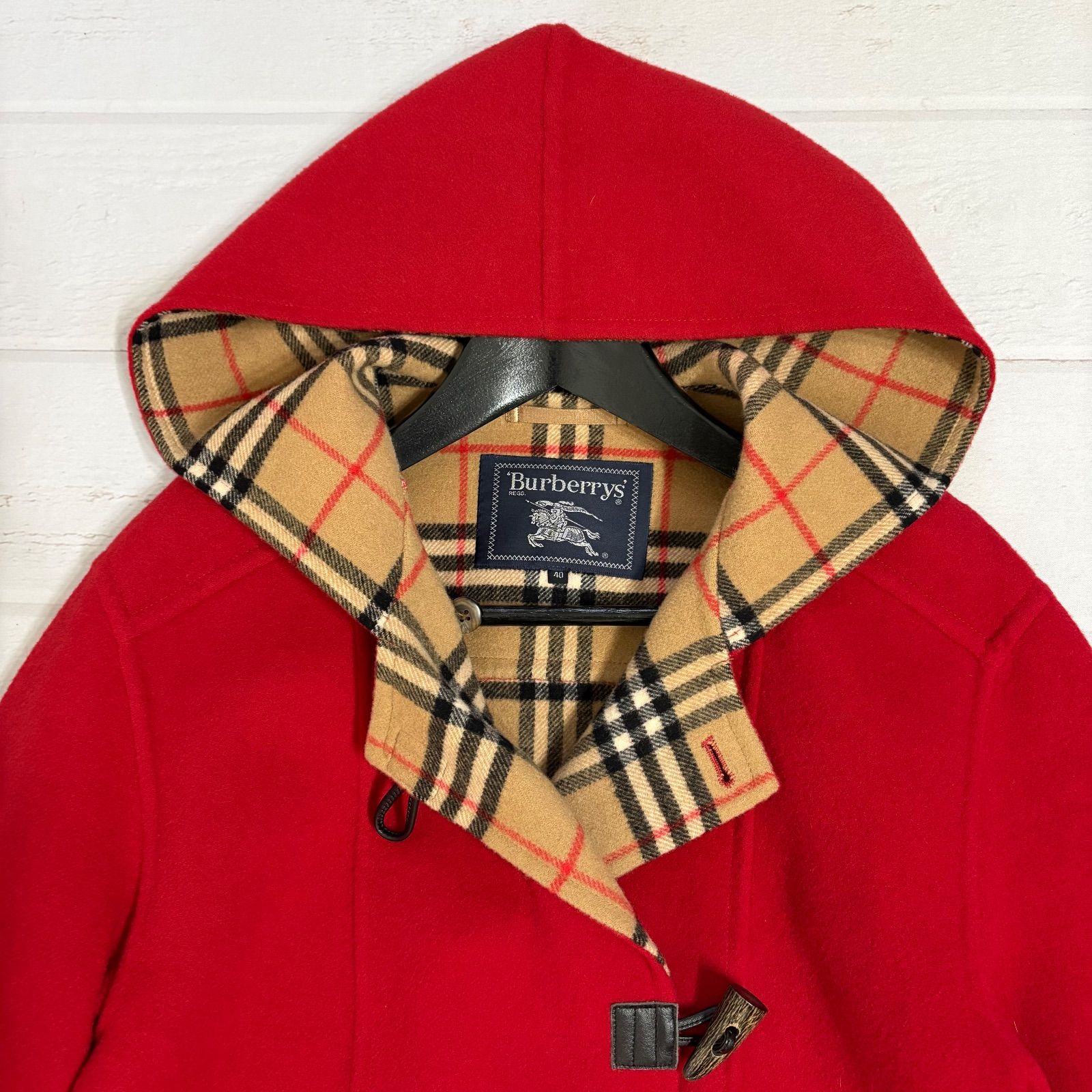 希少 バーバリー Burberry カシミヤ ウール ダブルフェイス ロング