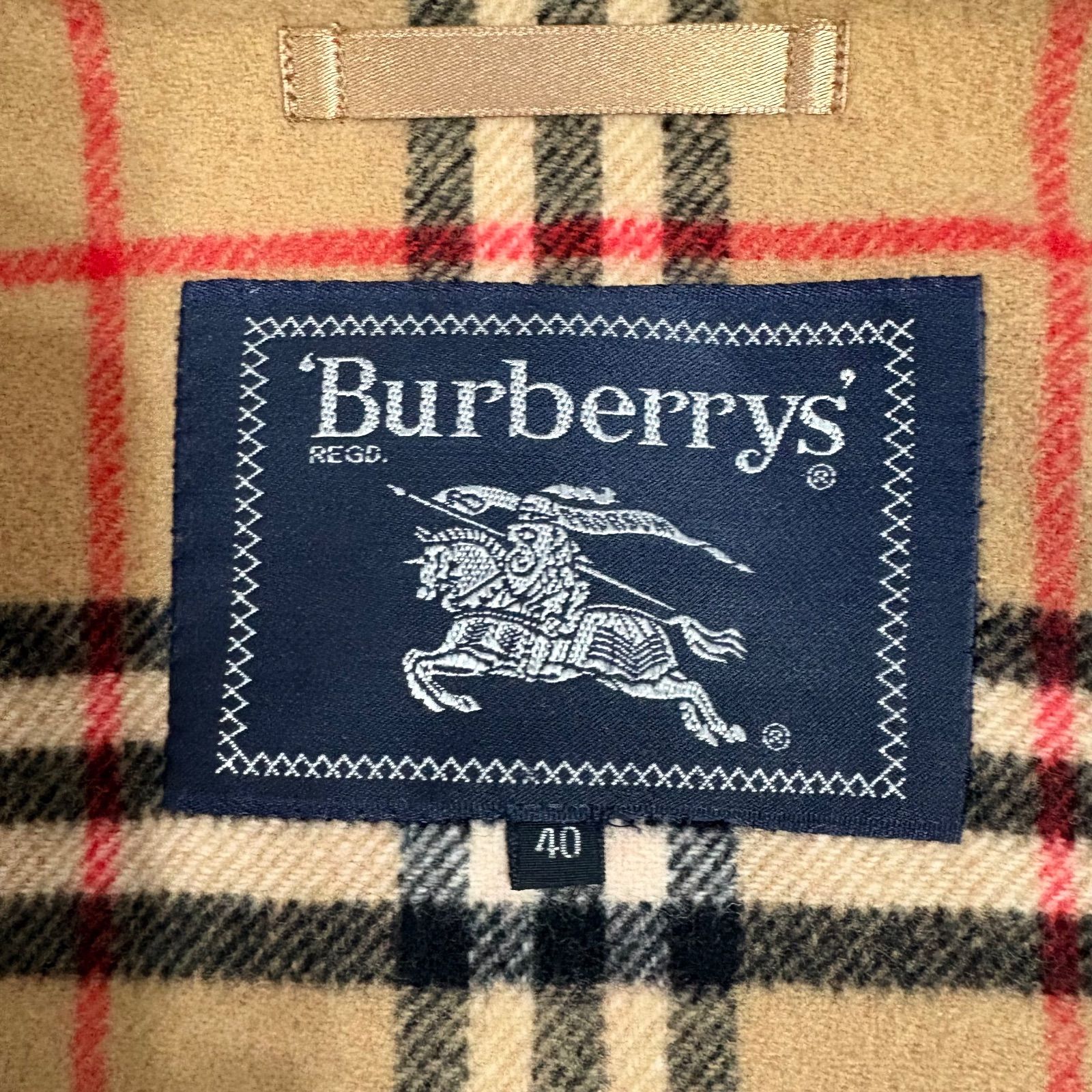 希少 バーバリー Burberry カシミヤ ウール ダブルフェイス ロング