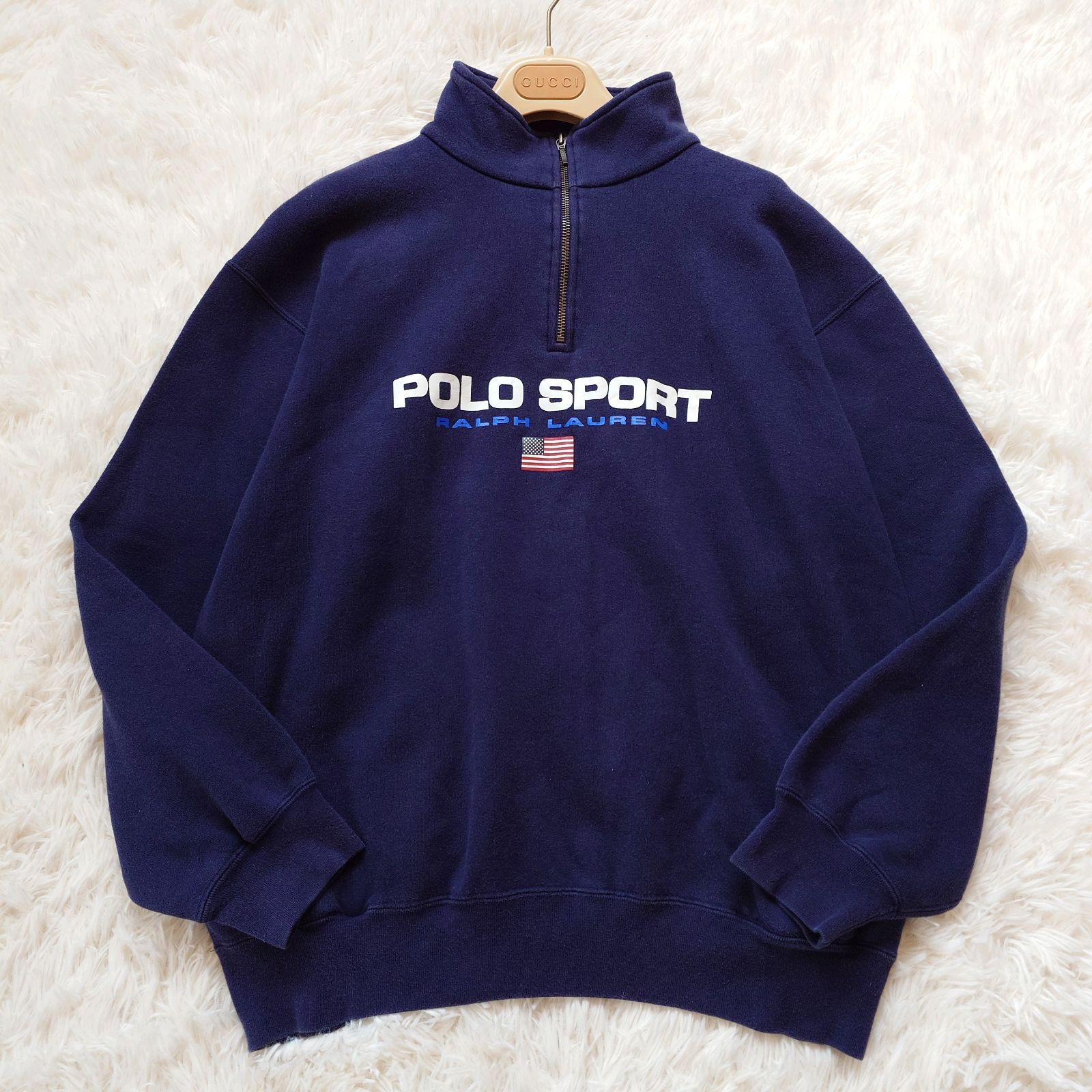 POLO SPORT ラルフローレン ハーフジップ スウェット 古着 90年代