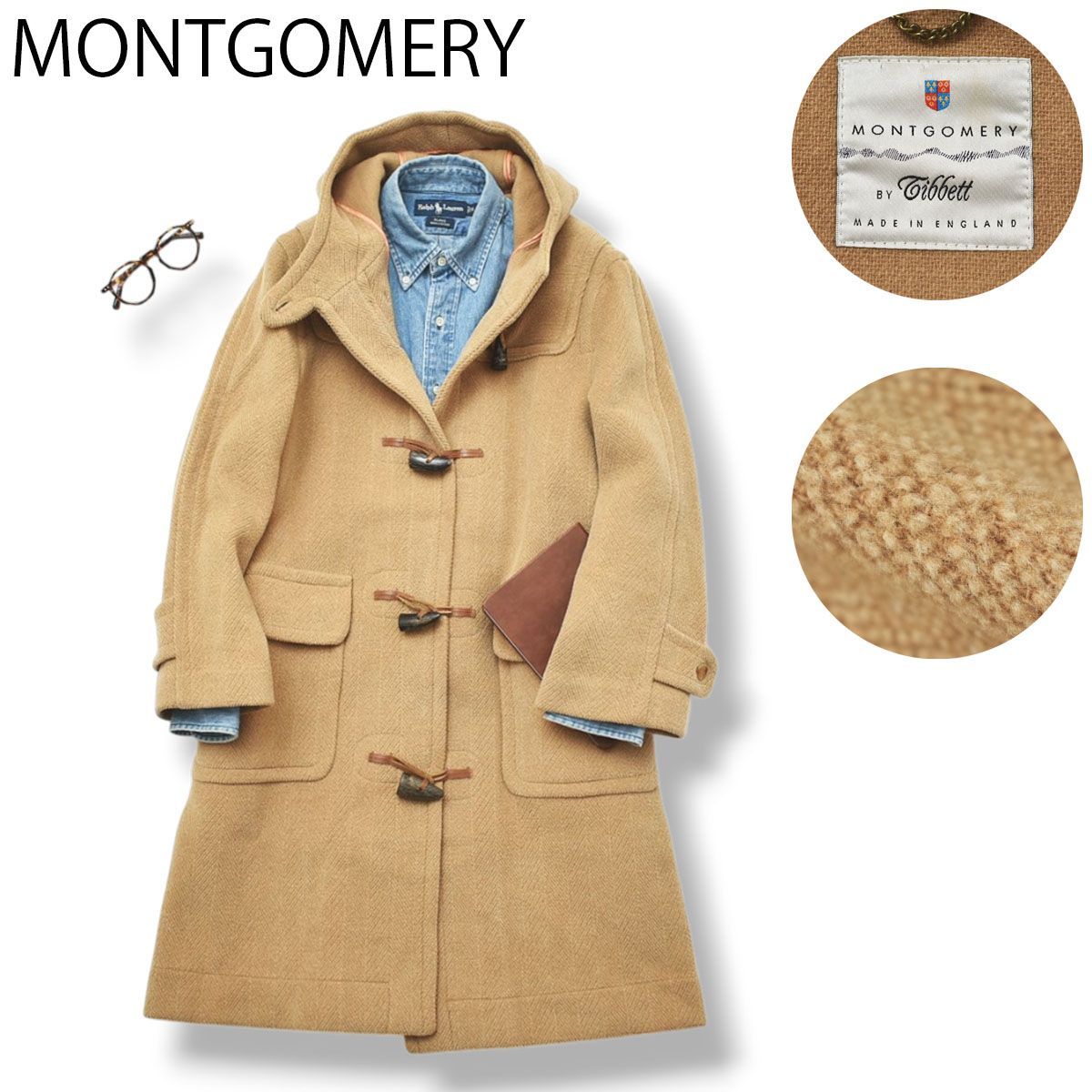 90s 英国製 モンゴメリー x チベット ムーアブルック生地 ダッフル