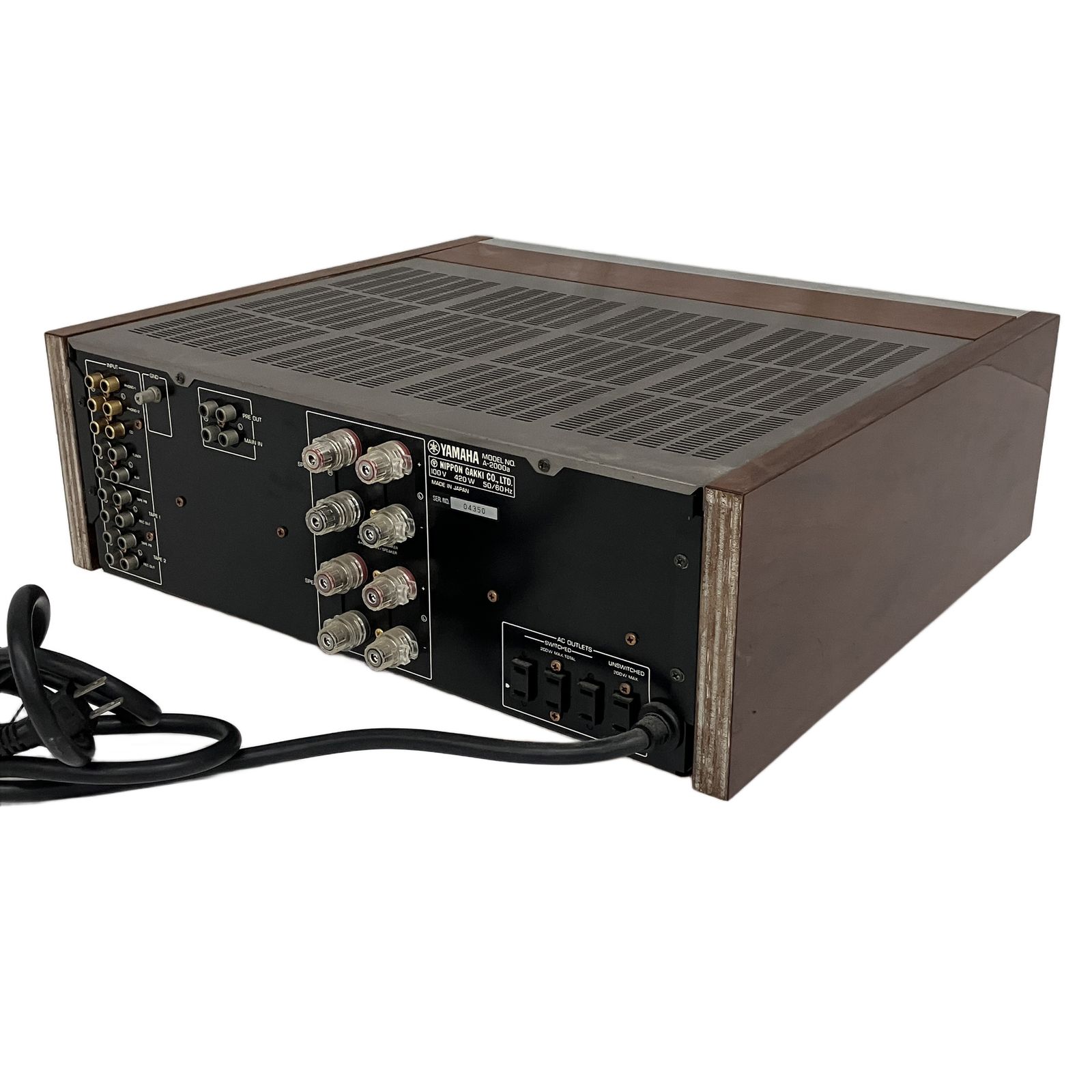 ヤマハ A-2000a プリメインアンプ￥195,000(1987年頃) ヤマハ A-2000a