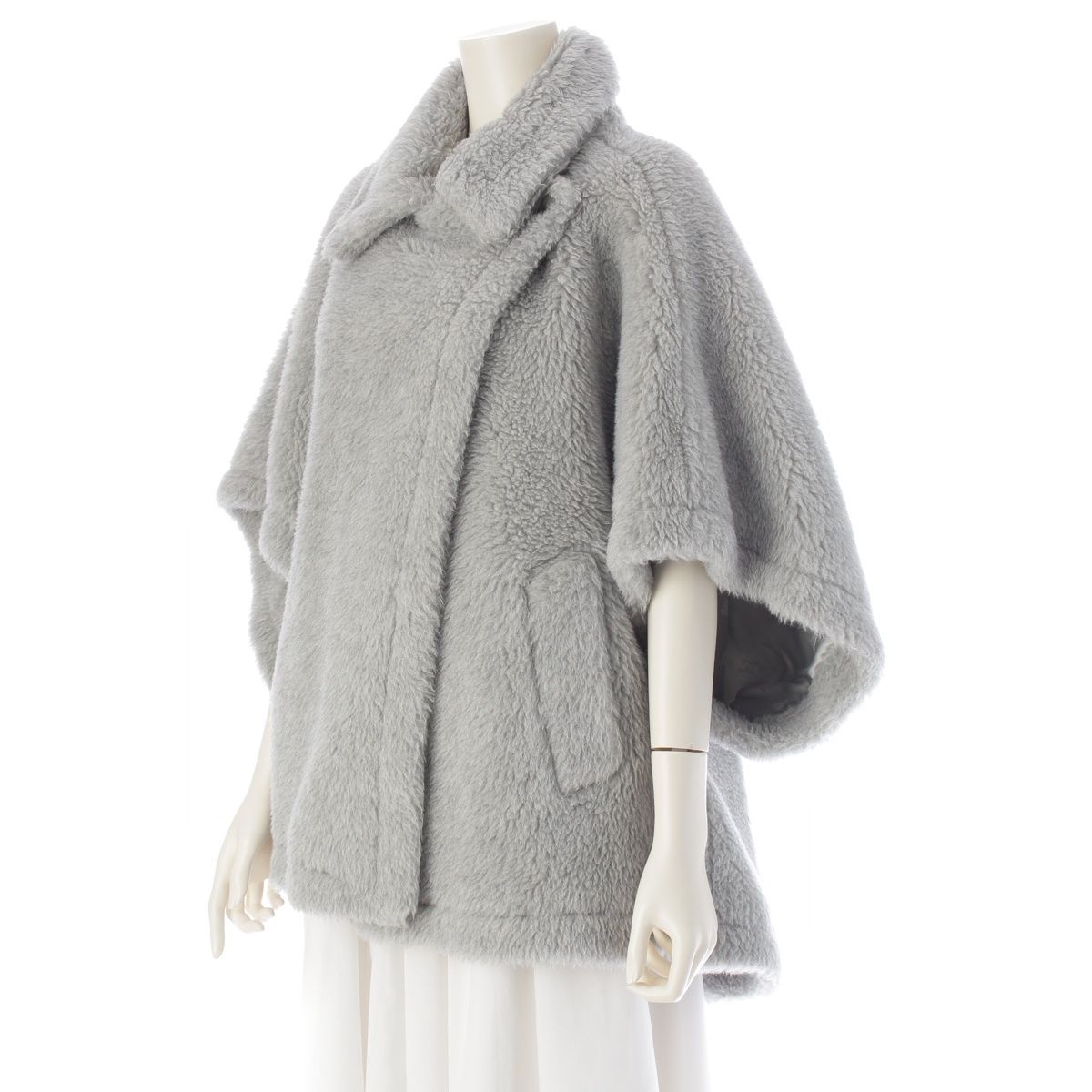 マックスマーラ ウール アルパカ シルク TEBE2 テディベア ケープ